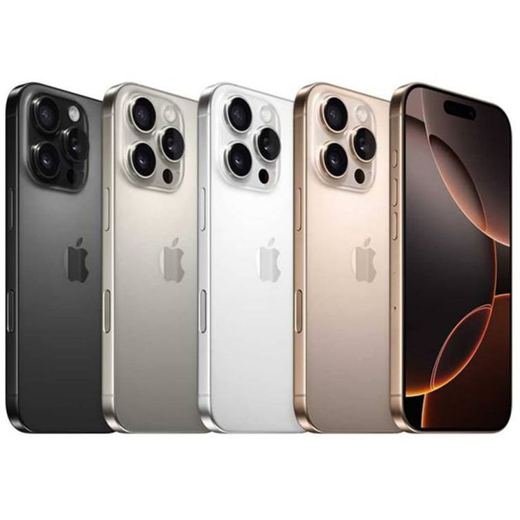Apple iPhone 16 Pro Max with 512GB Capacity, 6.9‑inch Screen Size, USB-C Connector Type, 6‑Core CPU, 6‑Core GPU, 5G Network Technology, Splash, Water & Dust Resistant, Middle East Version - Natural Titanium