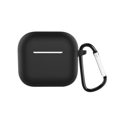 Devia Clear Airpods 3 Silicone Case with Non-slip Grip, Scratch and Impact Resistance, Easy to Install, Slip-on Design, Clear Silicone Material, Lightweight and Compact - Black