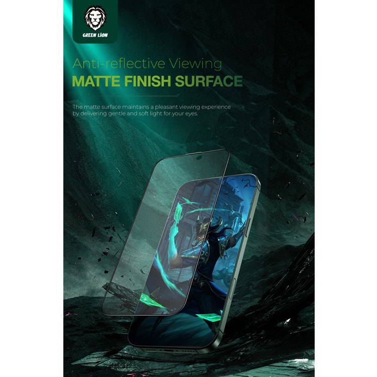 مجموعة حماية 4 في 1 من Green Lion لهاتف iPhone 16 Pro Max، زجاج مقاوم عالي الدقة 9H، محافظ مضاد للصدمات، مشبك حلقي مغناطيسي قابل للتعديل متعدد الزوايا، محافظ عدسة كاميرا عالي الدقة مضاد للانعكاس-شفاف