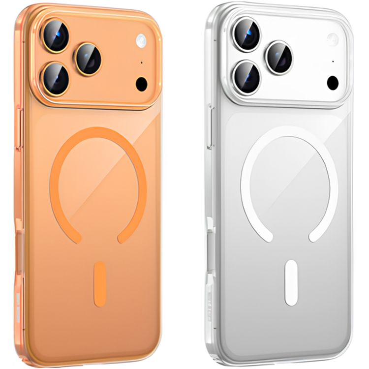 Green Lion MagSafe Delgado Case for iPhone 17 Pro Max, Ultra Drop Protection, Camera Protection, Ultra HD Clarity, Anti-Fingerprint, Anti Scratch, Slim Fit - Orange Titanium