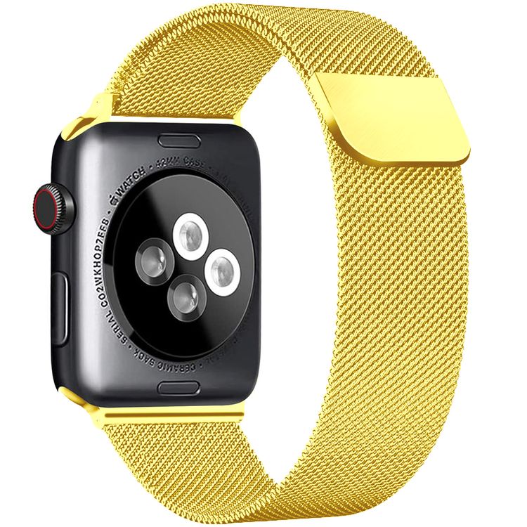 AhaStyle WG42-1-40MM-GD Magnetic Stainless Steel Milanese Mesh Loop Strap for Apple Watch 38 / 40mm - Gold