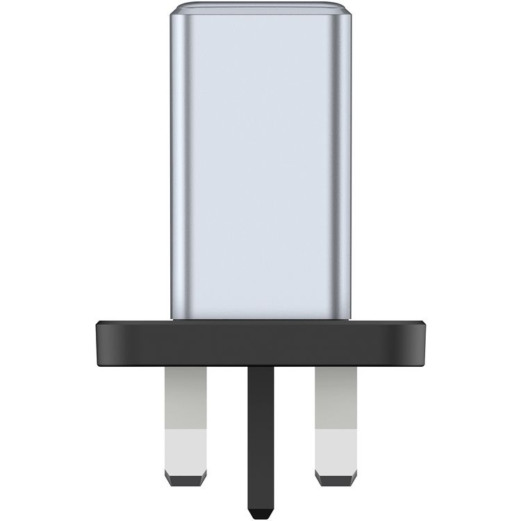 Green Lion Premium Dual Port Wall Charger with 20W Power Delivery, 0%-50% Charge in 30 Minutes, PC Flame Retardant Material, USB-C & USB-A Ports - Gray