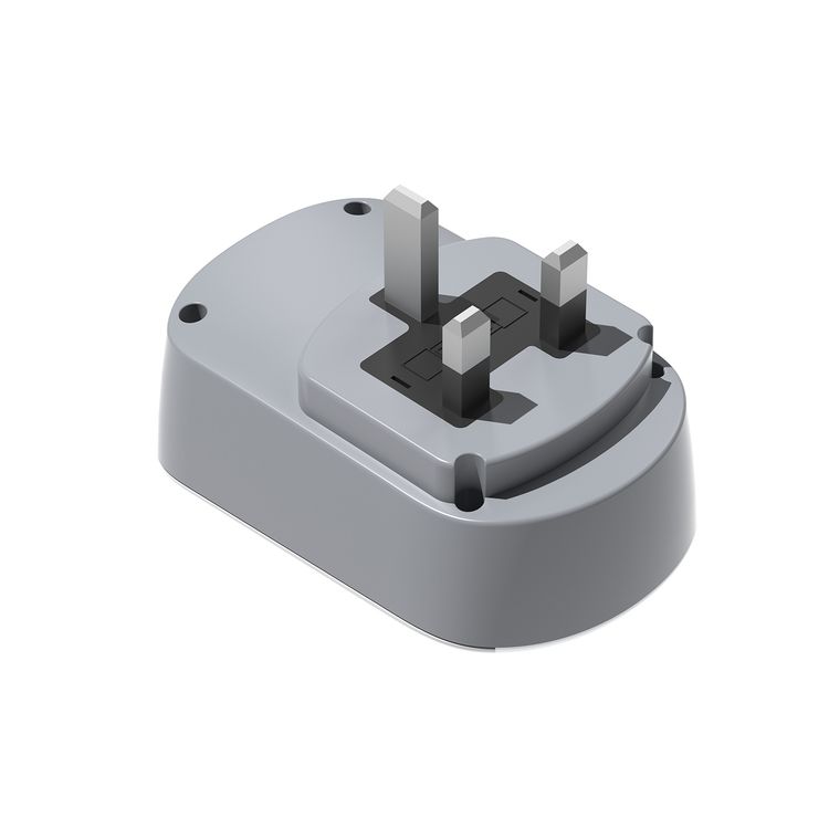 محول Porodo Universal AC مع قابس المملكة المتحدة، ضوء ليلي، قدرة 2500 واط، شحن متزامن، مخرج USB-C و USB-A بقدرة 12 واط، سطوع قابل للتعديل - أبيض