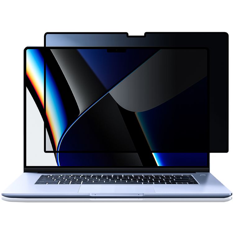 Levelo Air Shield Privacy Screen Protector for MacBook Pro 16" with 30° Privacy Angle on Both Sides, Water-Resistant, Ultra-Thin, Removable and Reusable, Scratch-Resistant - Black