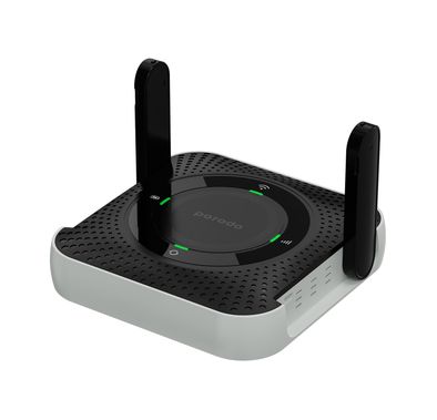 Porodo 4G & LTE Portable Router with 40m Signal Distance, 12 Hours Working Time, 10 Connected Devices, 100Mbps LAN, 4000mAh Battery Capacity, Micro SIM, CPE & MiFi, CAT4 Category, 150Mbps Download Rates, 50Mbps Upload Rates - Black