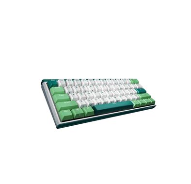 -61 Keys (60% Layout) Durgod K330W Gateron Crystal Mechanical Wireless Keyboard Doubleshot PBT Profile (Red,BrownSwitch) - White/Mint Green