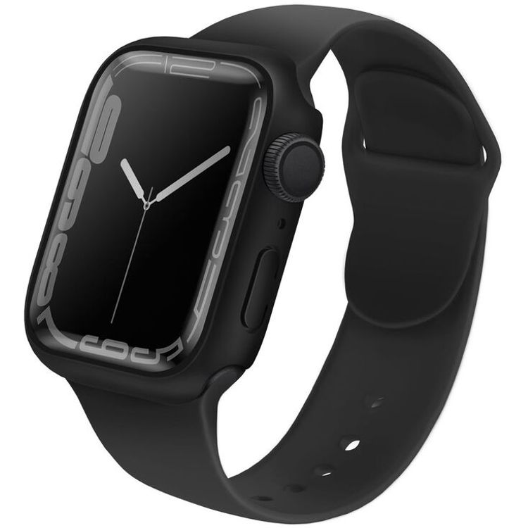 Uniq Legion Case with 9H Tempered Glass Screen Protection for Apple Watch - Midnight - 45 MM