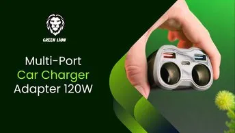 Green Lion Multi-Port Car Charger in UAE | Dual USB Port - Black Color | (GNMULTPCKTBK)