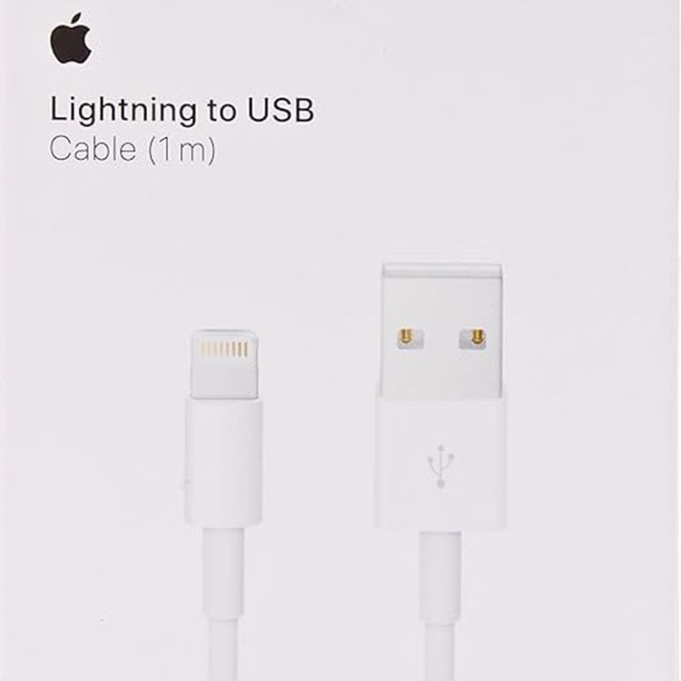 Apple Lightning to USB Cable 1m compatible with iPhone 5 to iPhone 14 - White
