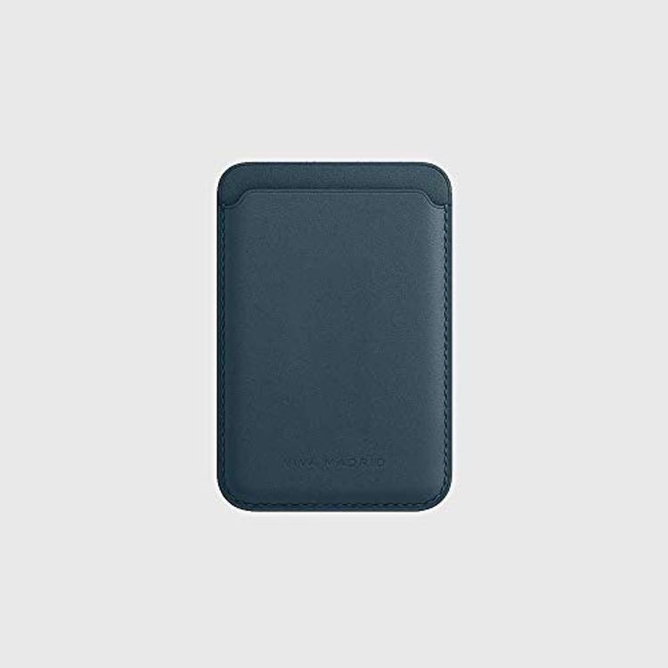 Viva Madrid Vasa Wallet with Magnetic Magsafe, Phone Back Slot Leather Wallet Pouch Card ID & Credit Card Holder for iPhone 12 Mini, iPhone 12 / 12 Pro, iPhone 12 Pro Max Blue