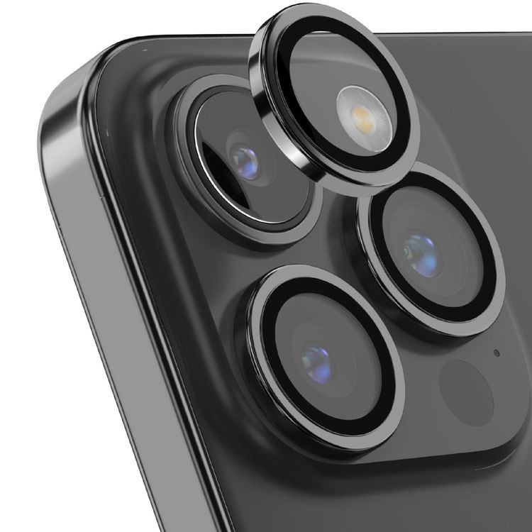 Devia iPhone 15 Pro & 15 Pro Max For Peak Series Crystal Lens Protector (3 pcs) - Graphite