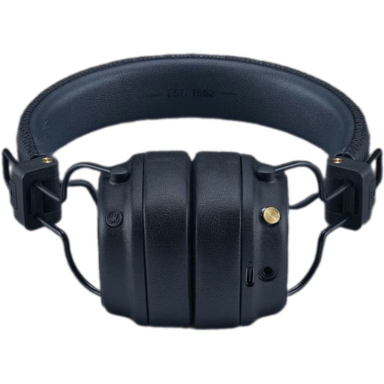 Marshall Major V Wireless On-Ear Headphones with Rugged & Foldable Design, Wireless Charging, 3 Hours Charging Time, Customizable M-Button, Bluetooth Version 5.3, Up to 100 Hours Play Time - Blue