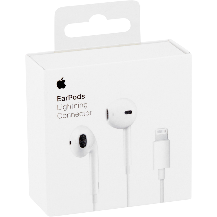 Apple EarPods with Lightning Connector, Omni-directional Microphone, Passive Noise Isolation, High-quality Audio and Balanced Bass, Ergonomically Designed to Fit in Ear, 10mm Dynamic Driver, 1.2m Cable Length - White