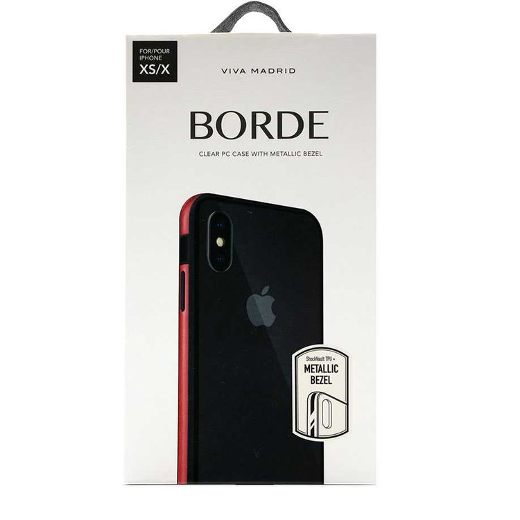 iPhone X/Xs Case Viva Madrid VIVA-IPXSBC-BDERED Borde Back iPhone X/Xs Case - Red
