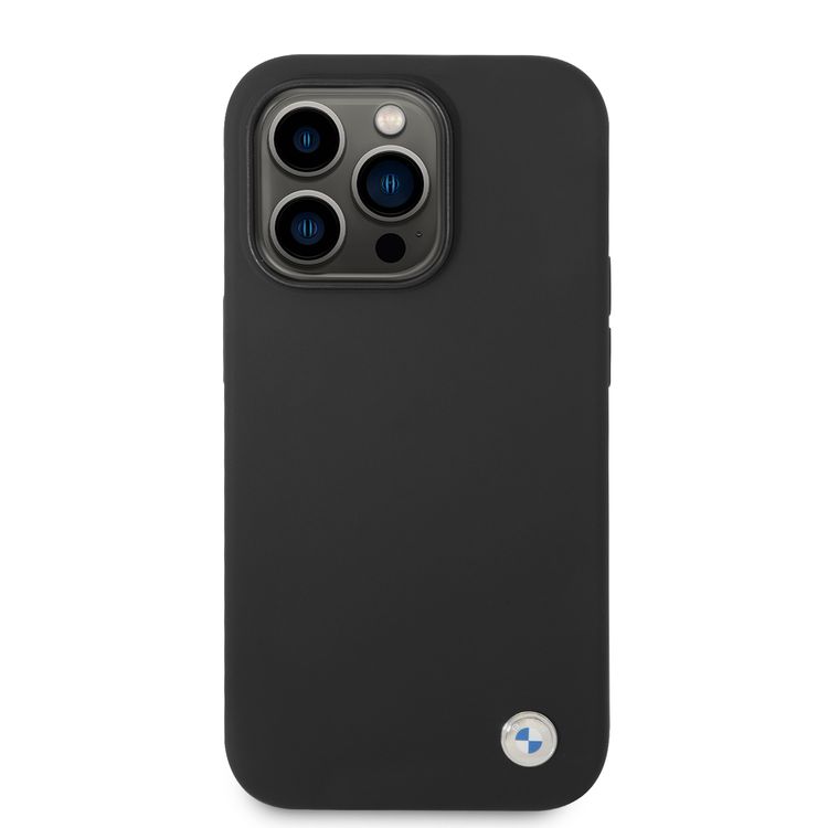 BMW Silicone Case with Metal Logo for iPhone 15 Pro