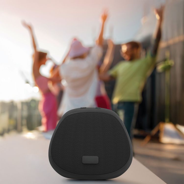 Green Lion Alps Wireless Speaker with 5W Power, Pocket Friendly, Lightweight, Outdoor-Ready, Easy Controls, USB-C Charging Port, IPX4 Water Resistance Level, 4 Hours Play Time, True Stereo Pairing, Adjustable Strap, Hands-Free, TWS Mode, Bluetooth Version 5.4 - Black