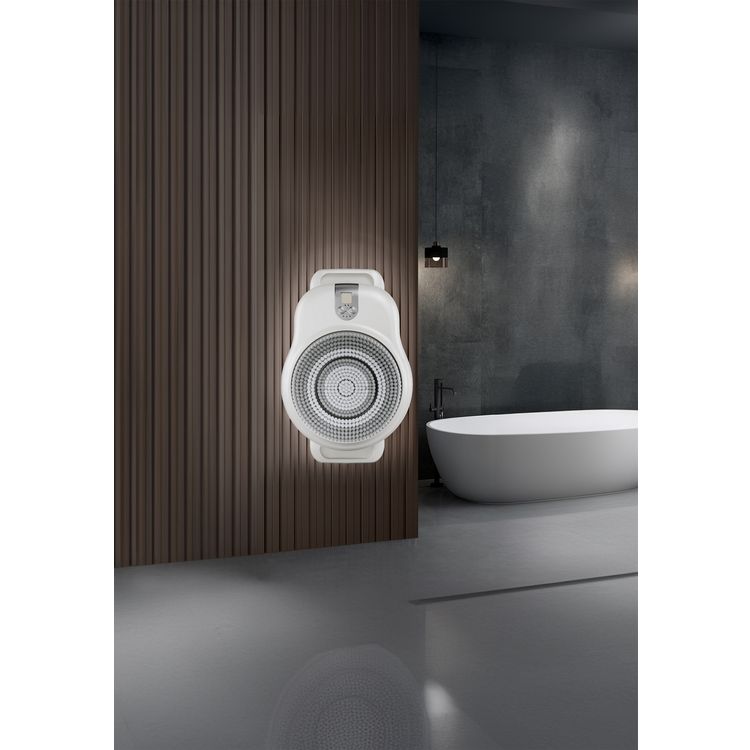 Porodo Lifestyle Wall Mounted Electric Back Scrub with High-Frequency Vibration, Sliding Track, Ultra Fine Bristles, Full Coverage Cleansing, 2600mAh Battery Capacity, 22.5W Rated Power - White