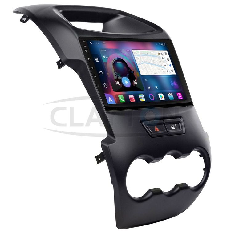 Clayton Android Multimedia System, Ford Ranger 2011-2014, 4 GB, 64 GB - Black