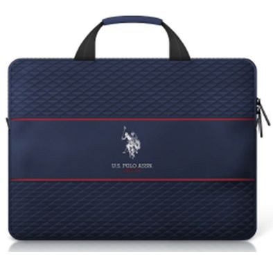 USPA Computer Bag 15" Textured Pattern - Navy