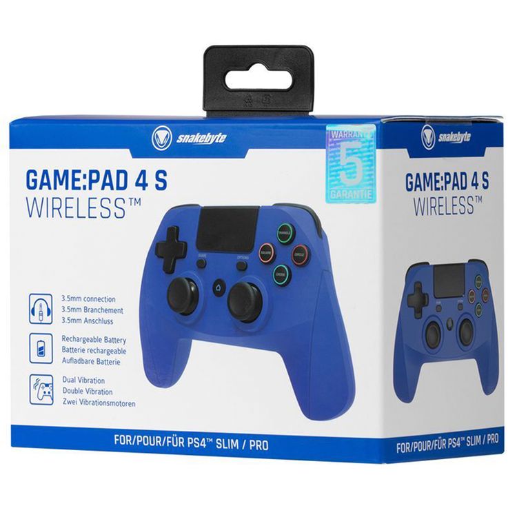 Snakebyte PS4 Game Pad 4S Wireless Controller - Blue