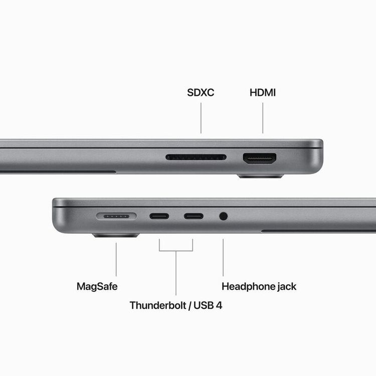 Apple MacBook Pro M3 chip 14 inch with 8-core CPU and 10-core GPU, 8GB, 1TB SSD (Arabic/English) - Space Gray