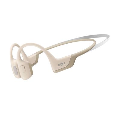 SHOKZ OpenRun Pro Mini Wireless Headphones with Built-in Mic, Premium Sound Quality, Small Size and Better Fit, IP55 Water Resistance - Beige