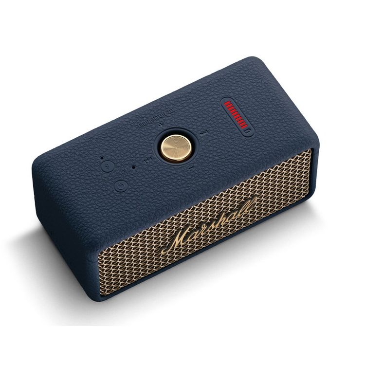 Marshall Emberton III Compact Portable Wireless Speaker with More than 32 Hours of Playtime, IP67 Water Resistance Level, Bluetooth Version 5.3, Built-in Microphone - Midnight Blue