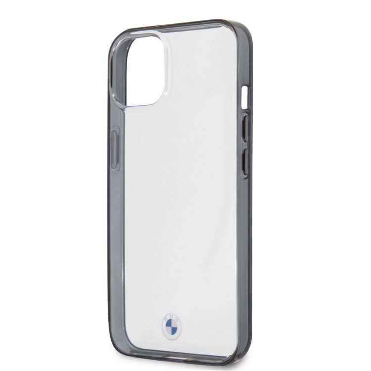 CG MOBILE BMW PC/TPU Transparent Hard Case with Edges Compatible for iPhone 13 (6.1") Easy Access to All Ports, Anti-Scratch - Black