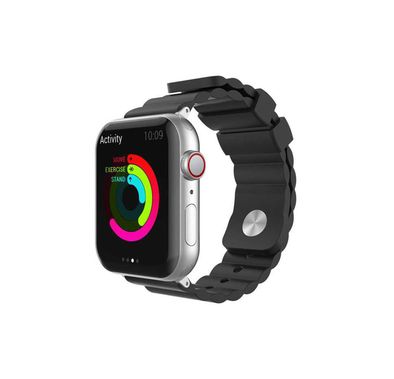 AhaStyle Rugged Design Premium Silicone Watch Band 44mm, Comfortable Silicone Breathable Replacement Wrist Band Strap Compatible for Apple Watch Series 5/4/3/2/1