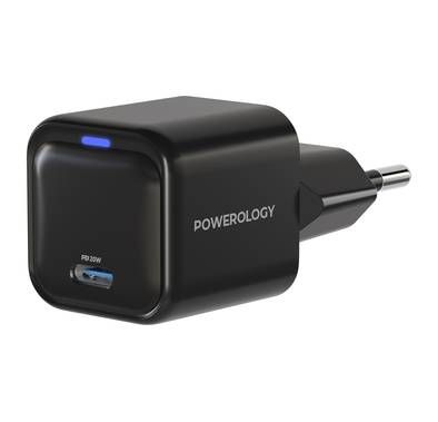 Powerology Ultra-Compact 20W Gan PD Charger EU, Compact D...