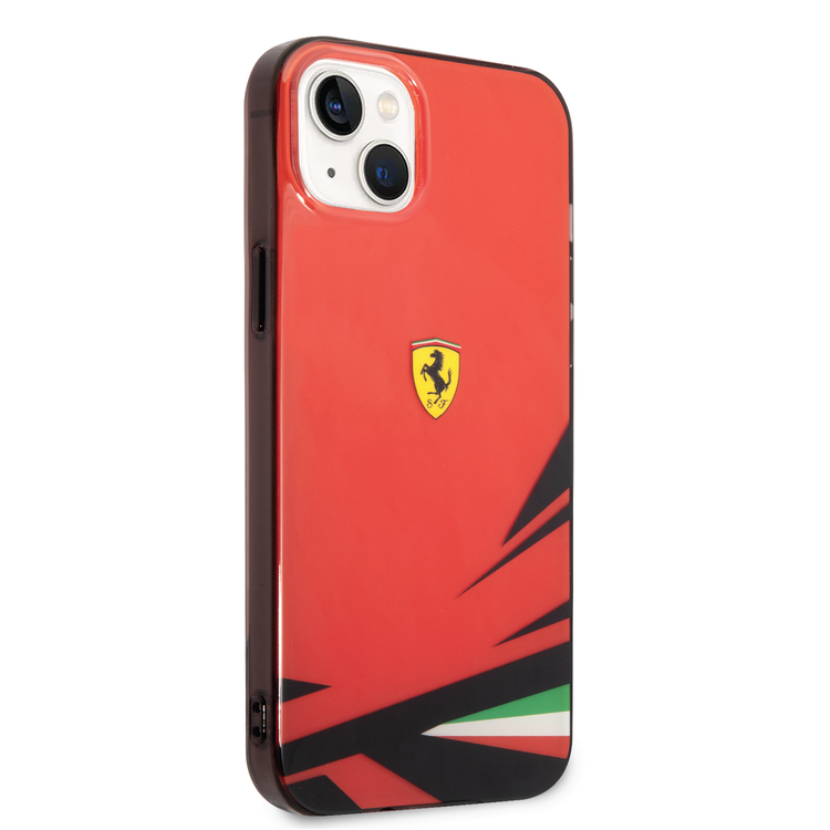 Ferrari PC/TPU Case with Double Layer Print iPhone 14 Plus Compatibility - Red