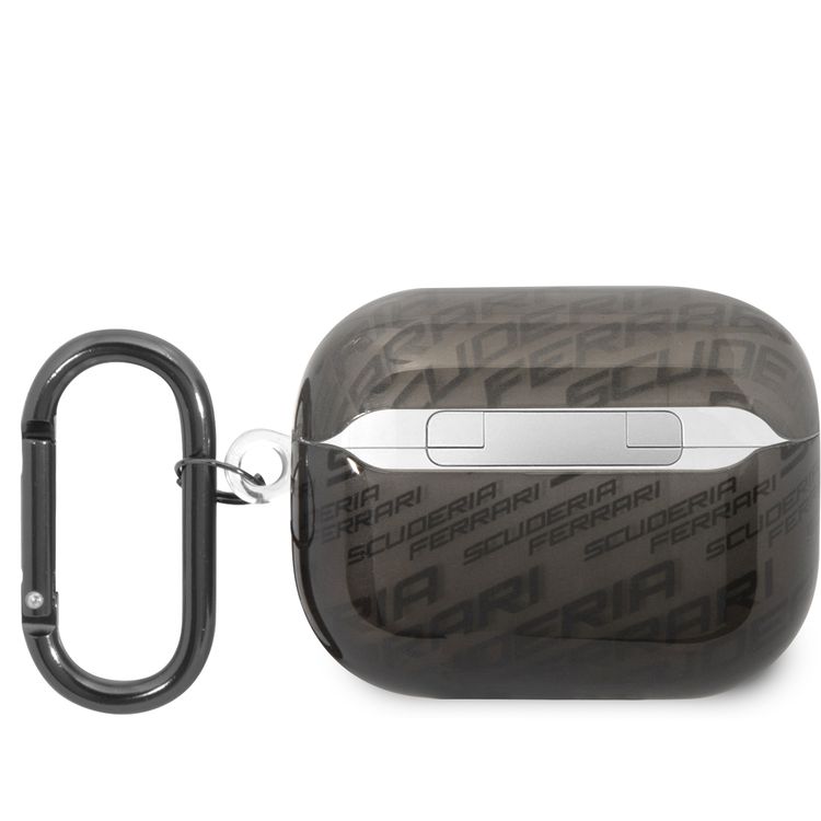حافظة CG MOBILE Ferrari بتصميم نمط Scuderia Ferrari متوافق مع Airpods Pro - أسود