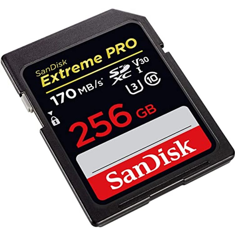 Sandisk 256GB Extreme Pro SDXC Card 170 Mb/s V30 UHS-I U3