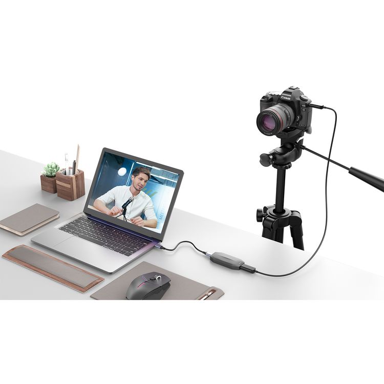 Powerology Audio & Video 4K Capture Card Multi Device Broadcasting, Zero Delay Capture, Mac Compatible - Black