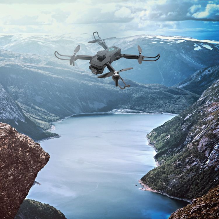 Green Lion G780RC Drone, HD Photo & Video, 2000mAh Battery Capacity, 12 minutes Flight Time, 150m Control Distance, 25fps Frame Rate, One-Key Return, Obstacle Avoidance - Gray