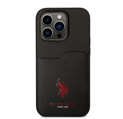 U.S. Polo Card Slot Hard Case iPhone 14 Pro - Black