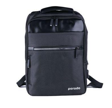 Porodo Lifestyle Water-Proof Oxford + PU Backpack  USB-A Port