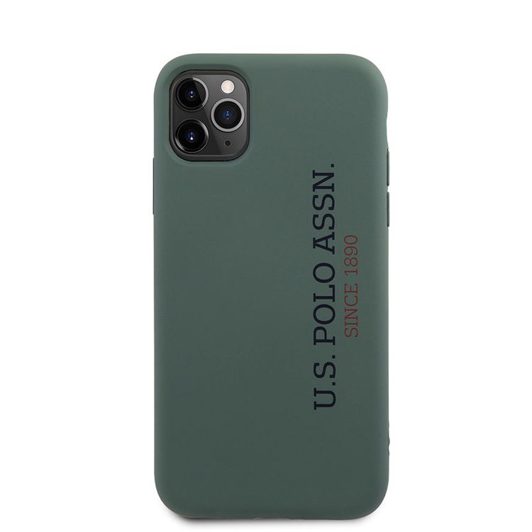 CG MOBILE U.S.Polo Assn. Silicone Effect Case Vertical Logo Compatible for iPhone 11 Pro ( 5.8" ) Shock Resistant, Scratches Resistant, Easy Access to All Ports