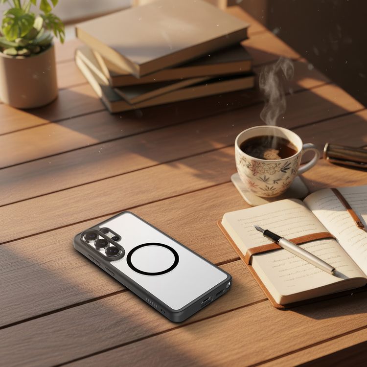 Levelo Solo MagSafe Matte Case for Samsung S26 Ultra, 3H Anti-Scratch Coating, Shock-Resistant Bumper, Raised Bezels for Camera & Screen, Drop Protection - Black