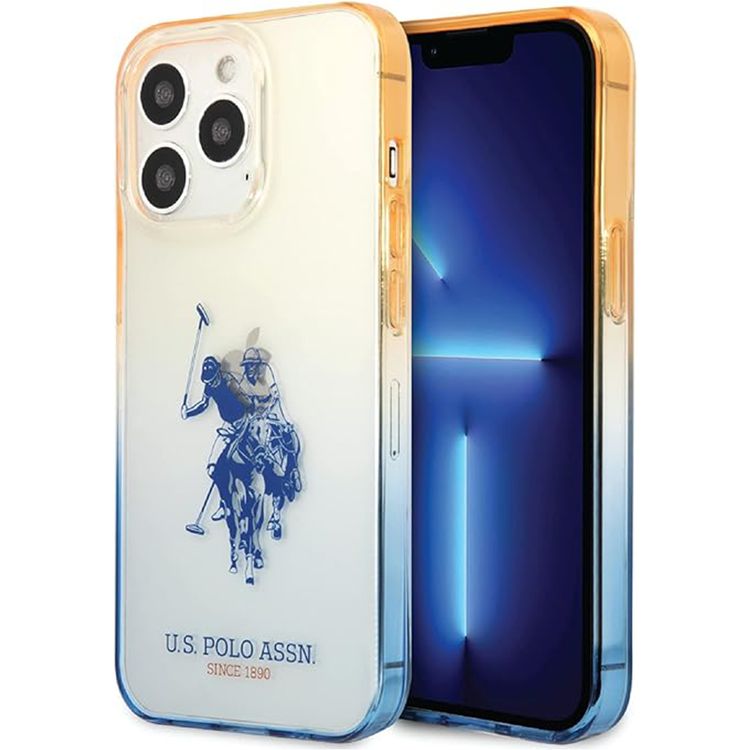 USPA PC/TPU Case with Dyed Bumper & Horse Logo iPhone 14 Pro Compatibility - Orange