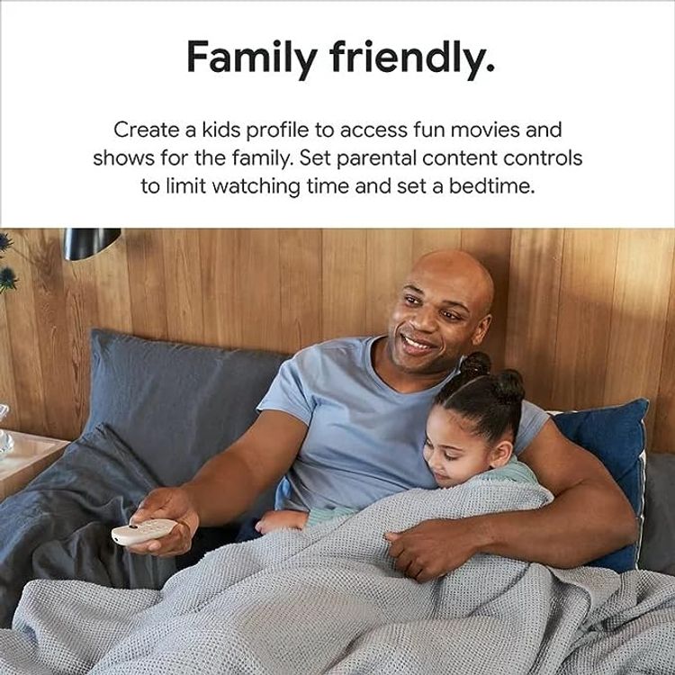 Google Chromecast HD with Google TV Remote - White