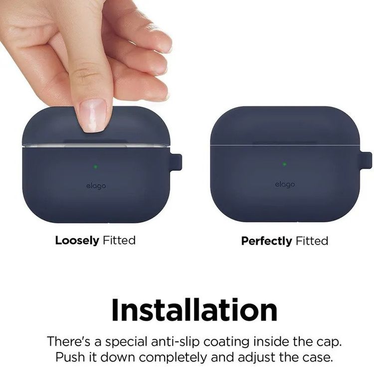 جراب Elago Slim Hang Case لـ Apple Airpods Pro - Jean Indigo