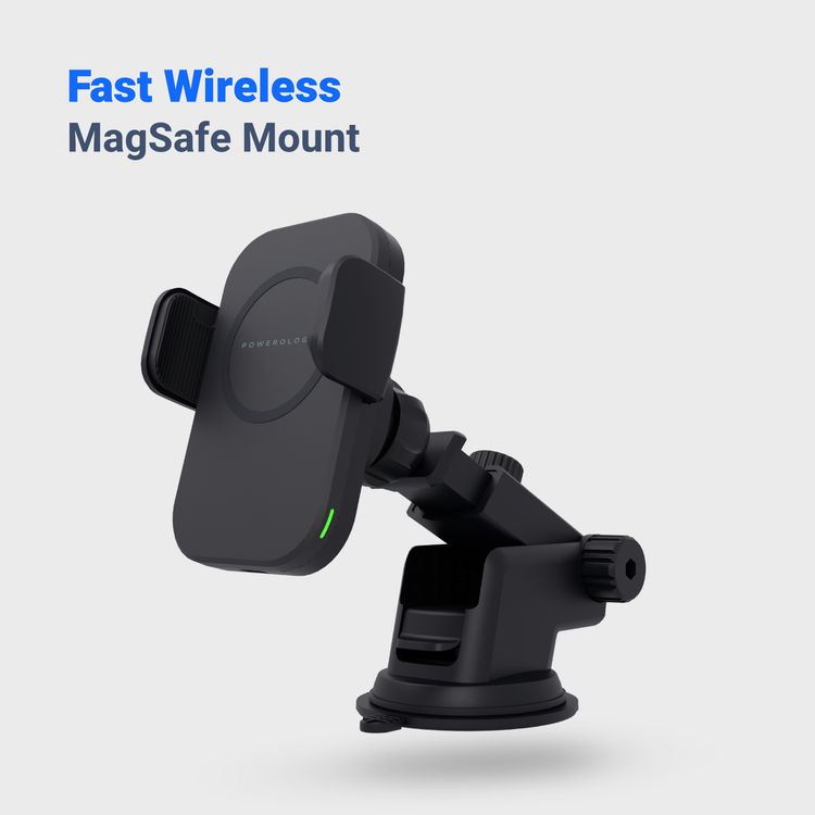  Powerology Fast Wireless Magsafe Mount Holder 15W - Black