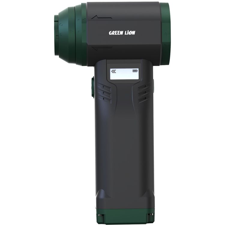 Green Lion Air Master Blower & Vacuum Cleaner with 90000RPM Motor Speed, Turbo Mode, 10 Speed Levels, Multifunctional Nozzles, 150 Minutes Runtime, Digital Display, LED Spotlight - Black