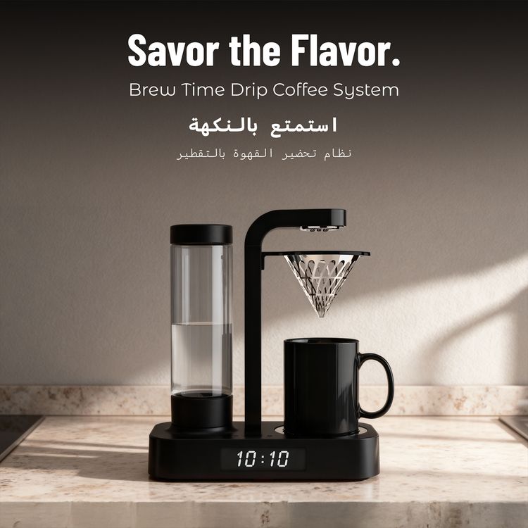 LePresso Coffee Machine with 250mL Cup Capacity, 500mL Water Tank Capacity, Stainless Steel Funnel, Overheat Protection, LED Clock, Auto-Off, 600W Power, Detachable Water Tank - Black 