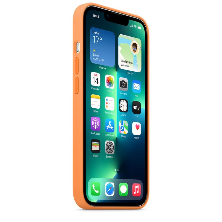 Apple Silicone Case with MagSafe Compatible for iPhone 13 Pro (6.1") – Marigold