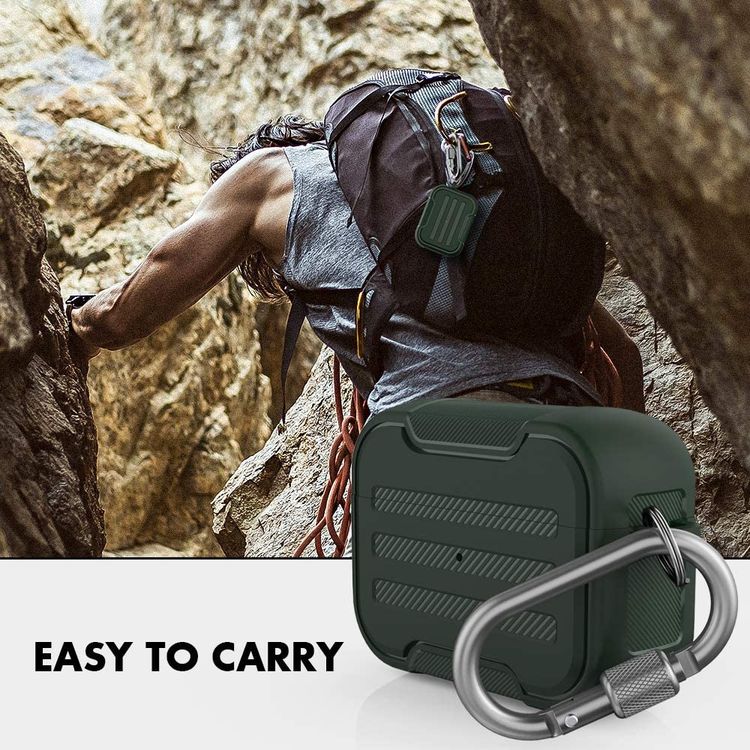 AhaStyle Hard-Shell TPU Rugged Case Compatible for AirPods Pro, Shockproof, Scratch & Drop Resistant Protective Cover Suitable with Wireless Charger - Midnight Blue