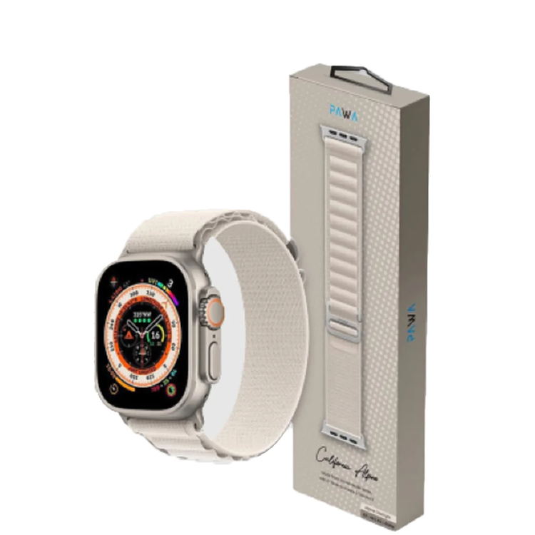 حزام ساعة Pawa California Alpine Loop Ultra/Series 8 49/45/44/42 ملم - ستارلايت