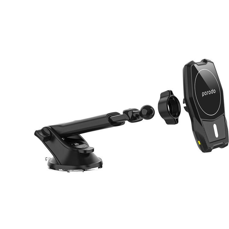 Porodo Magsafe Wireless Car Mount Dual Stand Combo 15W - Black