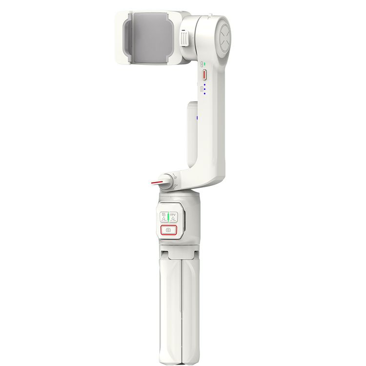 Porodo Ati-Shake Gimbal مع تحكم مركزي قابل للتدوير - أبيض